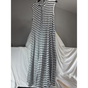 Bucket List Black White Harlequin Wide Leg Jumpsuit Boho Knit Button Retro 60s